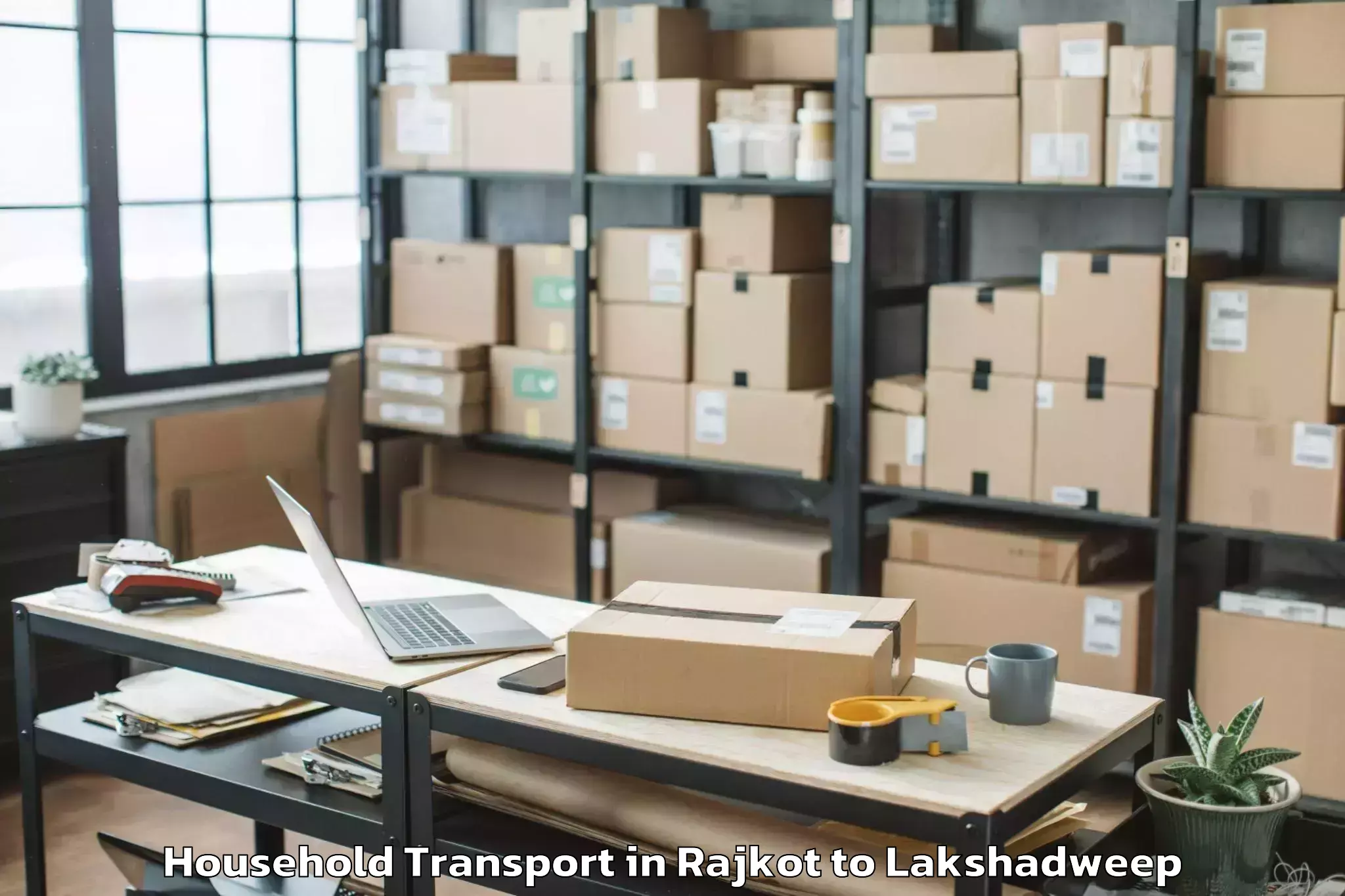 Get Rajkot to Minicoy Household Transport